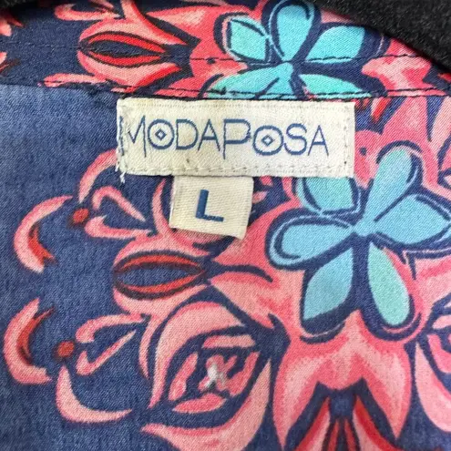 ModaPosa Carlotta Belted Embellished Shirt Dress size large