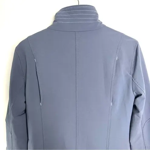 Title Nine NEO Gray Trench Coat Grey Purple Size Small