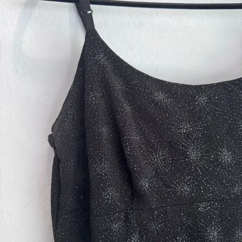 Vintage Jody California Black Sparkle Formal Gown Dress Size 18 USA Made