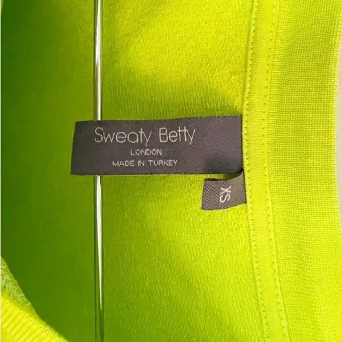 Sweaty Betty  London Long Sleeve Pullover Sweatshirt Neon Green Size XS Athletic