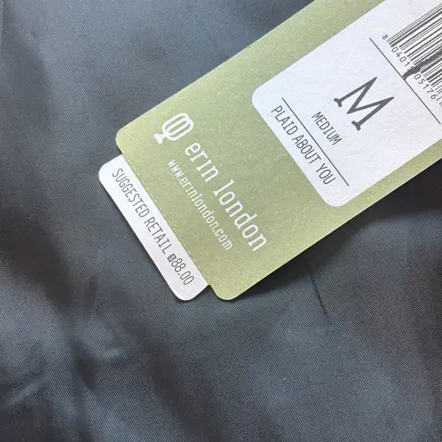 Erin London Women's Black&White Plaid about You Zip