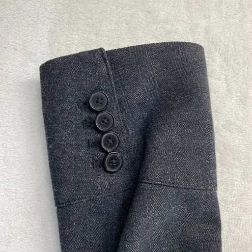 INC International Concepts Jacket Coat S Military Gray Wool Blend Stand Collar