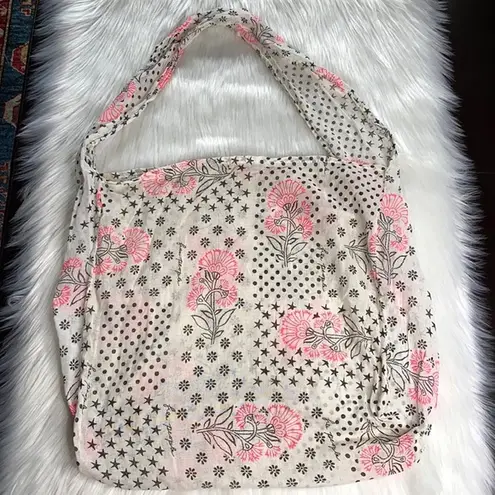 Free People Pink and Black Print Tote Bag