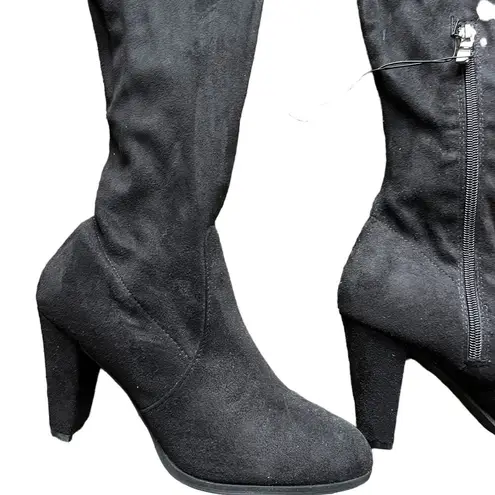 Catherine Malandrino Monarch Heeled Over The Knee Boots 8.5 Black New