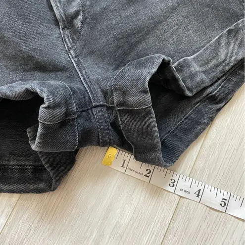 3x1  NYC High Rise Rolled Cuff Denim Shorts Black (Size 27) thumbnail 7
