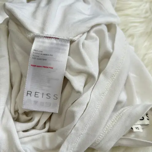 Reiss Sequin Pocket T-shirt Womens Size XS Sugar White Basic Casual Normcore