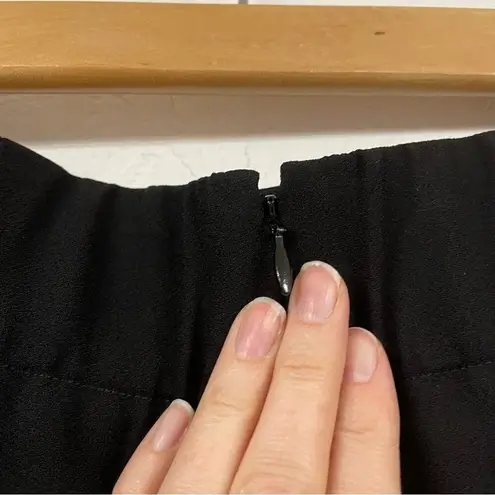 J.Crew  Black Ruffled Front Pencil Mini Skirt Womens 0 Preppy Fall Career Office