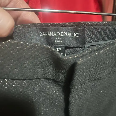 Banana Republic Outlet size 12 Sloan pants size 12. black with a gold fleck.