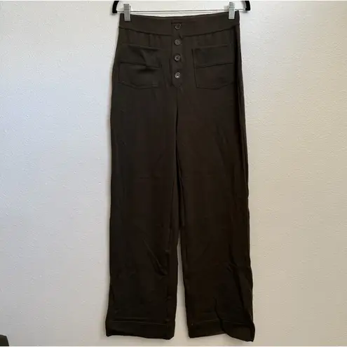 Halara NWT High Waist Button Straight Leg Casual Pants Medium