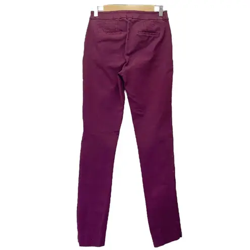 Boden Slim Straight Chino Pants in Maroon Women’s Preppy Casual Pant Size 4 Long
