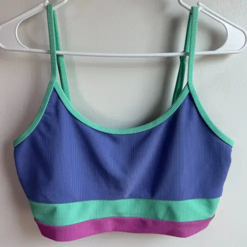 Beach Riot NWOT Eva High Tide Color Blocked Bikini Top