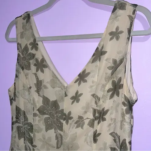 Jonathan Martin Vintage Y2K Silk Midi Dress Women Size 8 Whimsical Floral Fairy