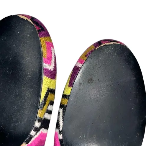 Vintage Missoni for Target Women’s Chevron Knit Fabric Ballet Flats Shoes 8.5