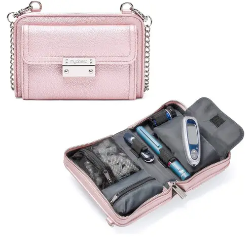 New Myabetic Girl’s Women’s Pink Diabetes Kit Purse Bag Wristlet NWOT