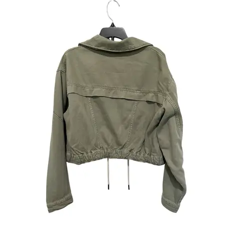 Anthropologie Pilcro Size XXS Tidal Moto Utility Jacket Top Long Sleeve Moss
