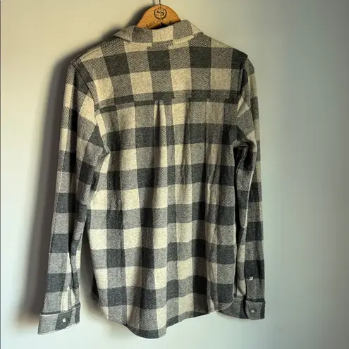 Faherty NEW Tan Charcoal Buffalo Check Legend Sweater Shirt