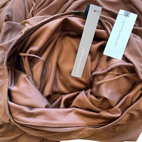 AFRM Biona Ruched Maxi Dress In Dark Clay Brown