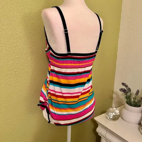 Tropical Escape Colorful Striped Tank