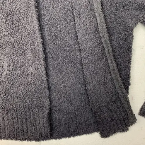 Barefoot Dreams womens medium cozy chic gray full zip sweatshirt hoodie grey