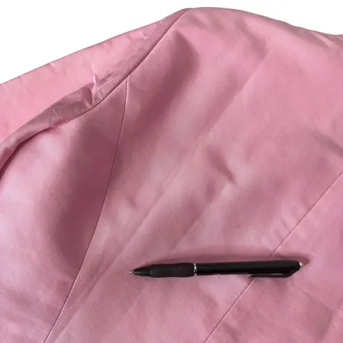 Carlisle Blazer Womens 10 Peplum Pink Black Suit Jacket Barbie Office Academia