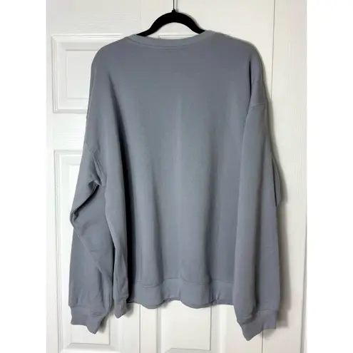 Goodie Two Sleeves Gray Champagne Bottle Graphic Sweatshirt Women’s XL