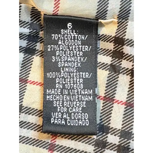 Isabella Suits Denim Studded Collar Trench Coat Jacket 3/4 Sleeve Women Size 6 Blue