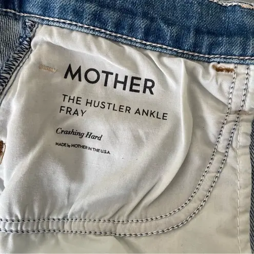 Mother Superior Denim The Hustler Ankle Fray Crashing Hard Jeans Size 31