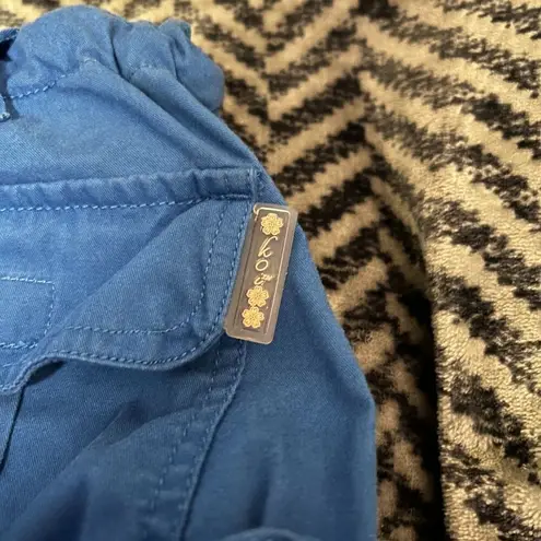 Koi XS Petite Cargo Scrub Pants for Women Blue