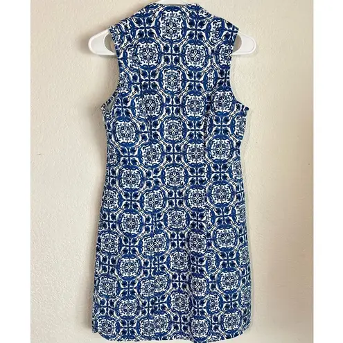 Mud Pie  'Mia' Sleeveless Crochet V Neck Shift Dress Size Small Blue China