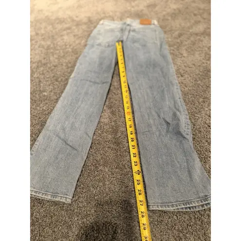 Denim Forum Women's the Arlo High Rise Straight 28L Jeans W25 Blue Size 25