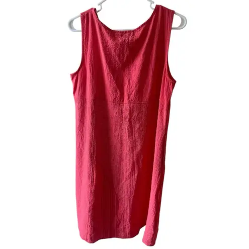 Habitat Clothes To Live In Medium Red Sleeveless Crinkle Knit A-line Dress M