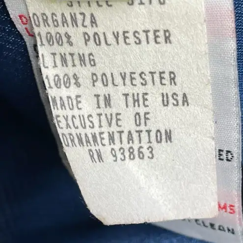 Blue Short Formal Dress Size 12 Corset Top Fit & Flair Layer Skirt Noir Lazaro