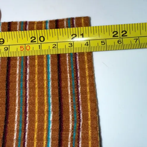 Arizona Jeans Arizona Jean Company Striped Off-Shoulder Ribbed Long Sleeve Crop Top Size S