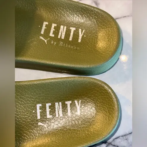 2017 Fenty Puma Olive Bow Slide Rihanna uk5 us7 8 Slides Sandals Shoes Green Size 7