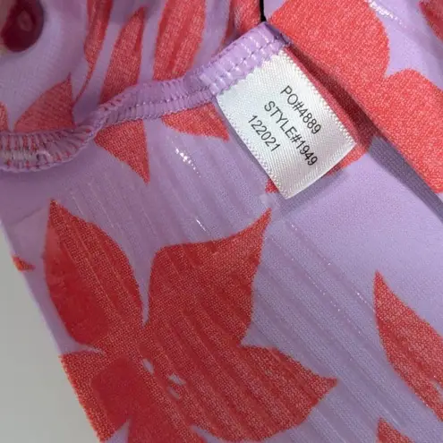 Ruby Ribbon Diva Lace Cami Tank Top Red Hibiscus Shaping Shapewear Purple Shirt