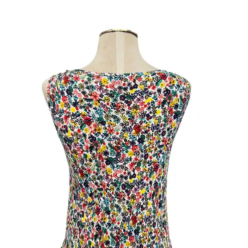 Love moschino Dress Tank Sleeveless Floral Print Jersey Pockets Size US 8