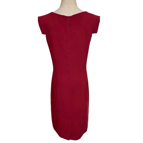 MM.LaFleur M.M. LaFleur The Sarah Sheath Dress in Crepe Pomegranate