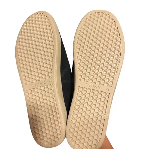 Vionic NAVY BLUE JEAN SUEDE SLIP ON SNEAKER