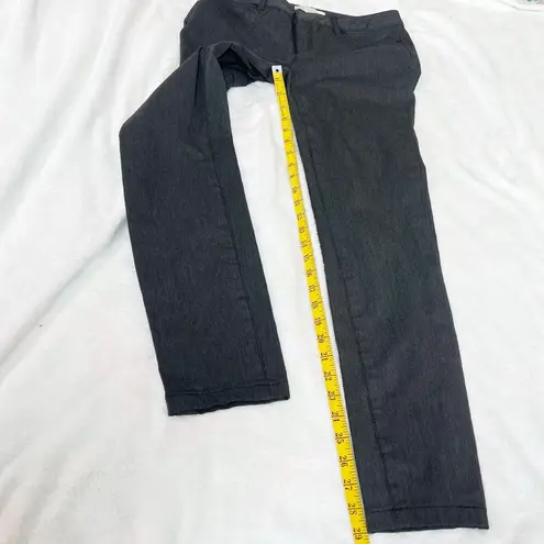 Etcetera Marilyn Solid Gray Mid Rise Skinny Pants Chino Size 4 Stretchy Pockets
