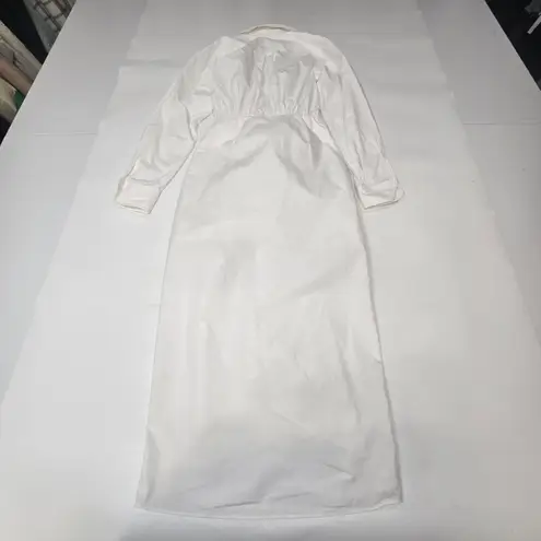 L'Academie Callie Midi Dress in White XS