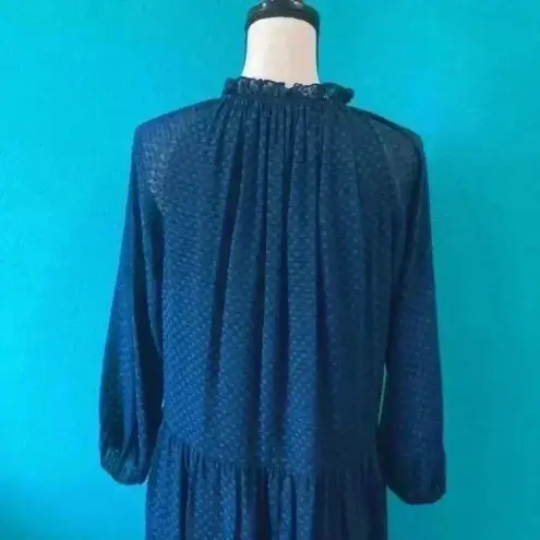 Alice + Olivia  by Stacey bendet Layla Geometric Chiffon Peasant blue Dress