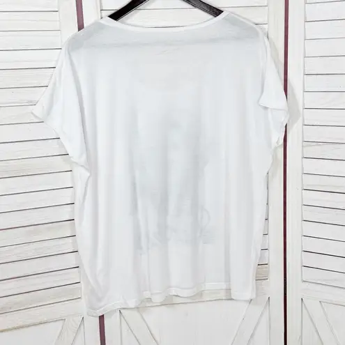 Marilyn Monroe La Vie Est Belle Eiffele Tower Slouchy T Shirt White Small