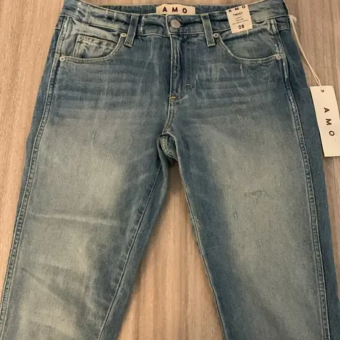 AMO Twist Slim Fit Jeans NWT Women’s Size 28 Blue