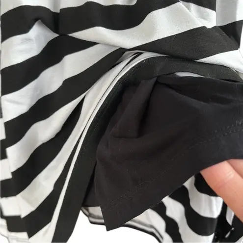 Karen Kane NWT Stretch Popover Dress Black White Striped Size Medium