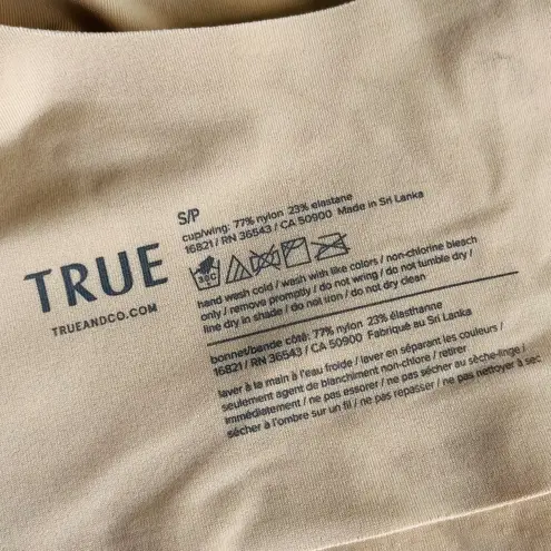 True n Co Sz S True Body Seamless Triangle Convertible Strap Bra No Pads Incl. Tan