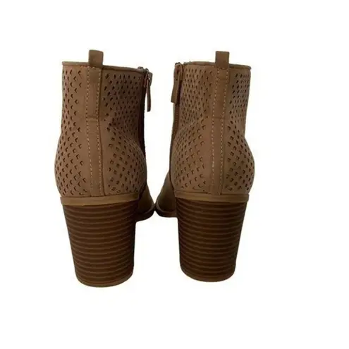 Torrid  Brown Perforated Stacked Bootie Size 9W