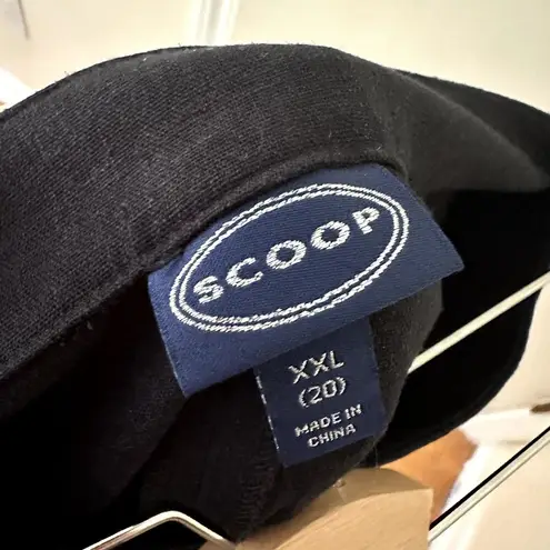 Scoop NYC Linen Cross Front Asymmetrical Skort Sz XXL Black - Image 3