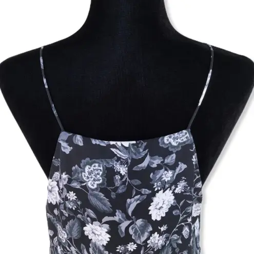 WAYF NEW Posie Strappy Camisole Black Ivory Floral Lace Strappy Cutout Tank Top