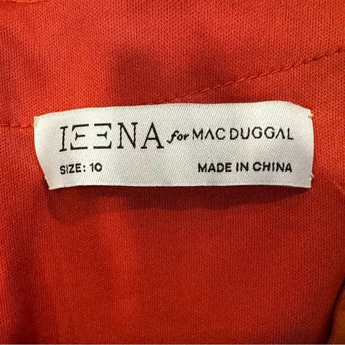 Mac Duggal 26928 Short Sleeve Faux Wrap Puff Sleeve Dress 10 NWOT