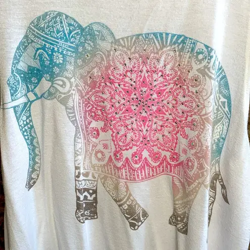 Women's Colorful Pastel Tribal Elephant Tank Top